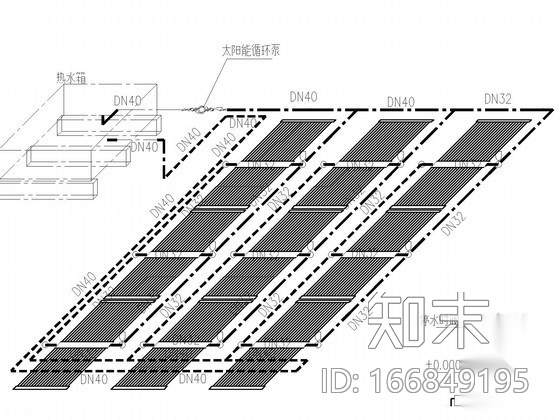 [辽宁]食堂给排水消防施工图（太阳能循环系统）cad施工图下载【ID:166849195】