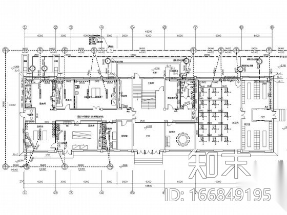 [辽宁]食堂给排水消防施工图（太阳能循环系统）cad施工图下载【ID:166849195】