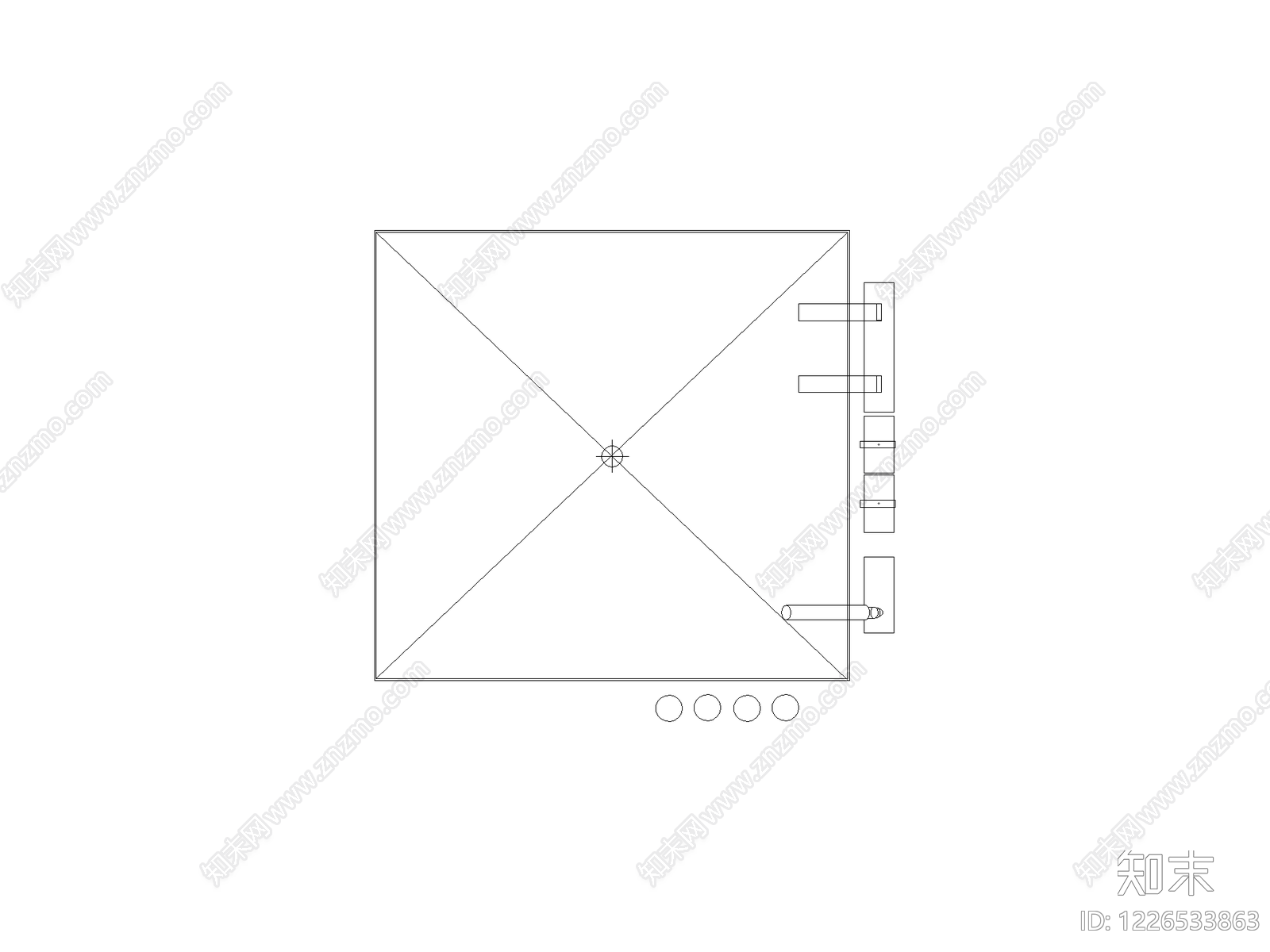 现代开关插座CAD图纸