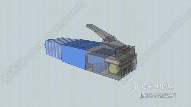 局域网电缆插座SU模型下载【ID:930820204】