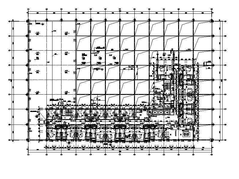 [福建]高层框架结构塔式酒店建筑施工图cad施工图下载【ID:151528146】