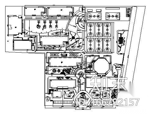 某中学景观放线图施工图下载【ID:166792157】