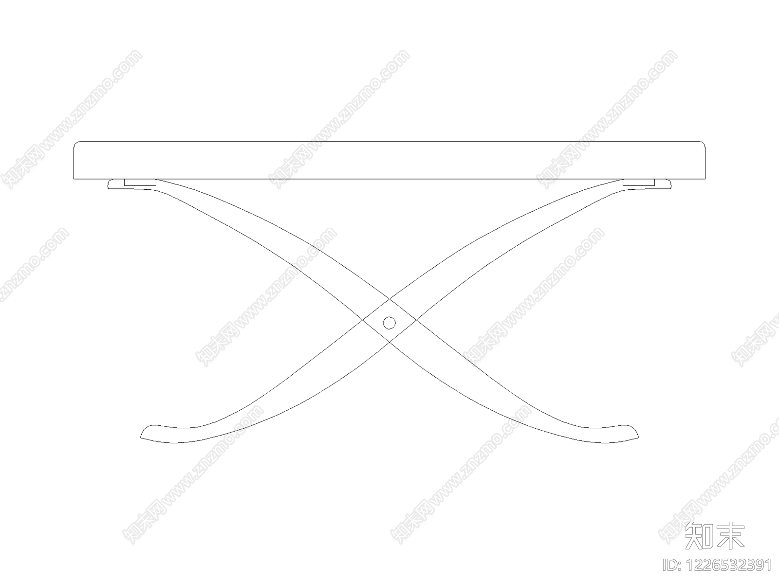 现代桌子CAD图纸