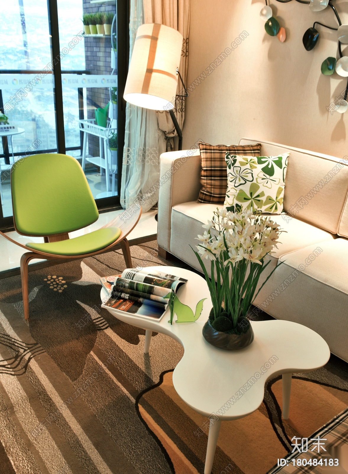 [广东]清新现代创域熙璟城精装样板房设计施工图（附效果...施工图下载【ID:180484183】