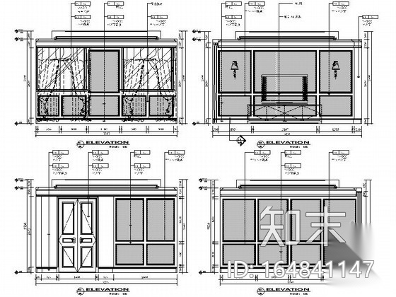 [浙江]高品质学区房售楼处设计CAD施工图（含效果）cad施工图下载【ID:164841147】