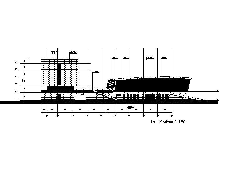 [安徽]五层知名金融中心框架结构办公楼建筑施工图施工图下载【ID:149958104】