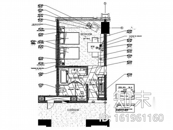 [江苏]无锡某豪华全球连锁酒店标准双床深化施工图（含意...施工图下载【ID:161961160】
