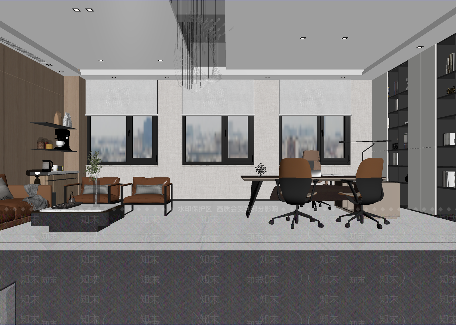 现代办公室3D模型下载【ID:1215038222】