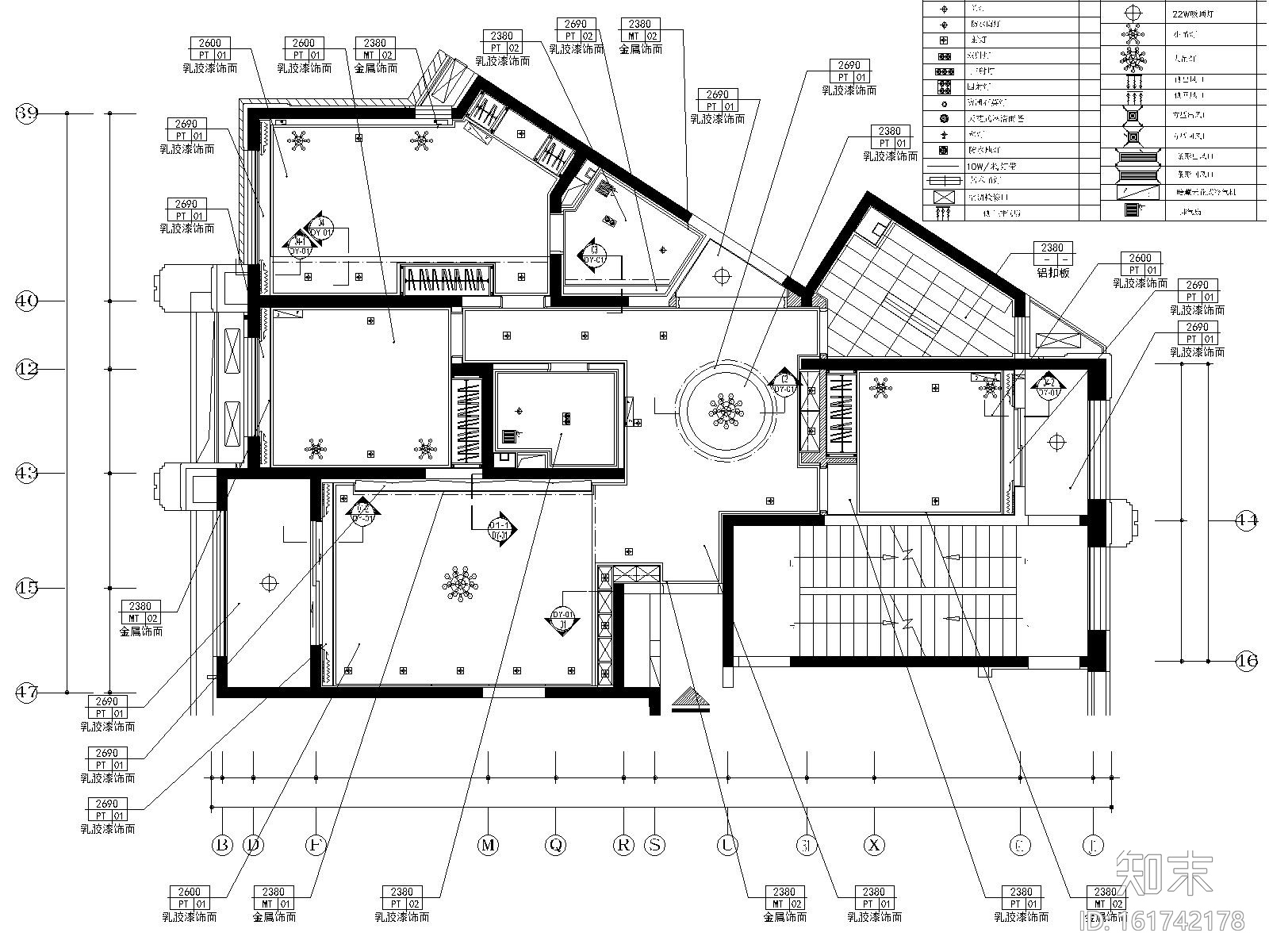 石家庄新源燕府5号标准层三居室样板房图纸cad施工图下载【ID:161742178】