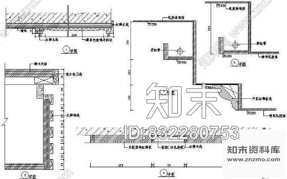 图块/节点墙面装饰详图cad施工图下载【ID:832280753】