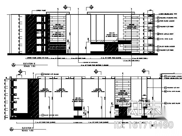 [上海]Dior男装专卖店施工图（含实景）施工图下载【ID:161711190】