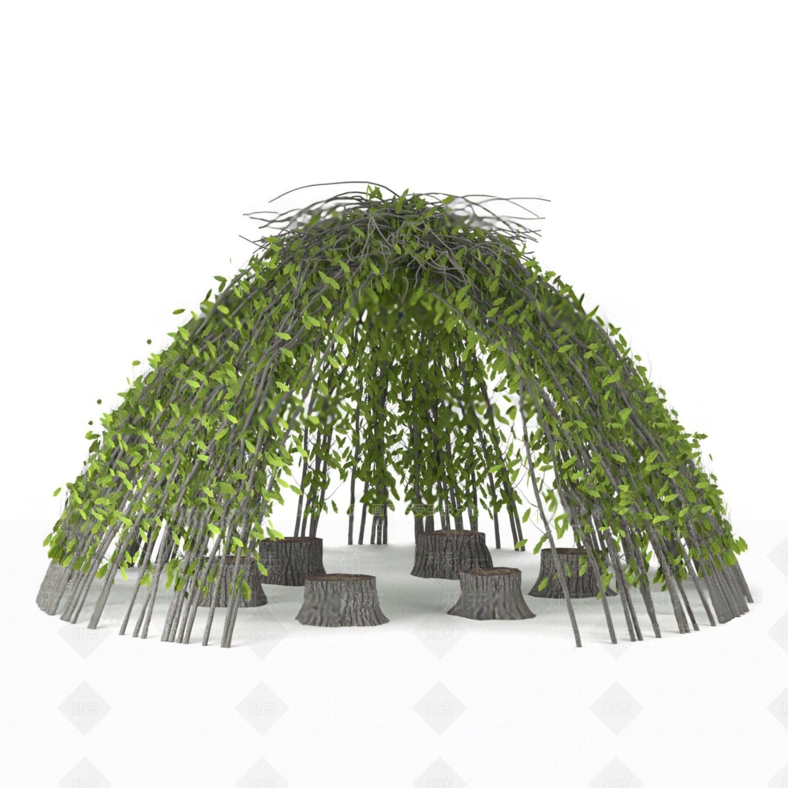 现代园林小品3D模型下载【ID:1106995549】