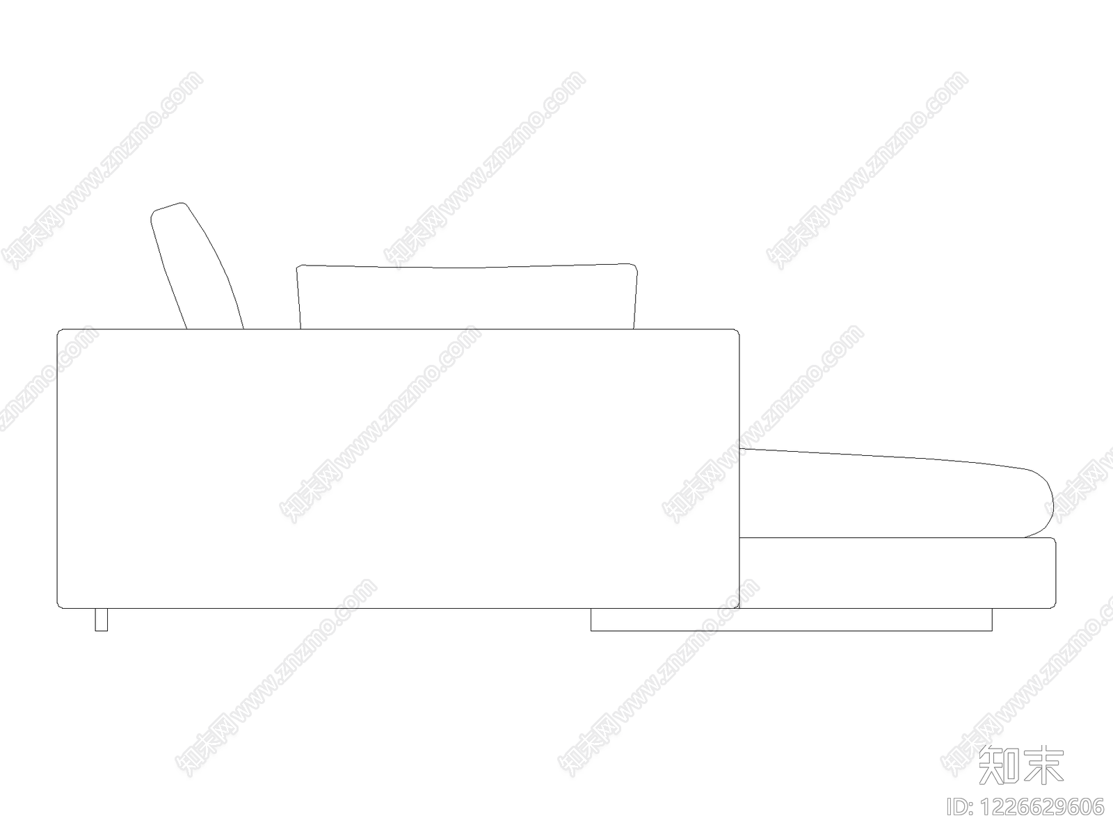 沙发cad施工图下载【ID:1226629606】
