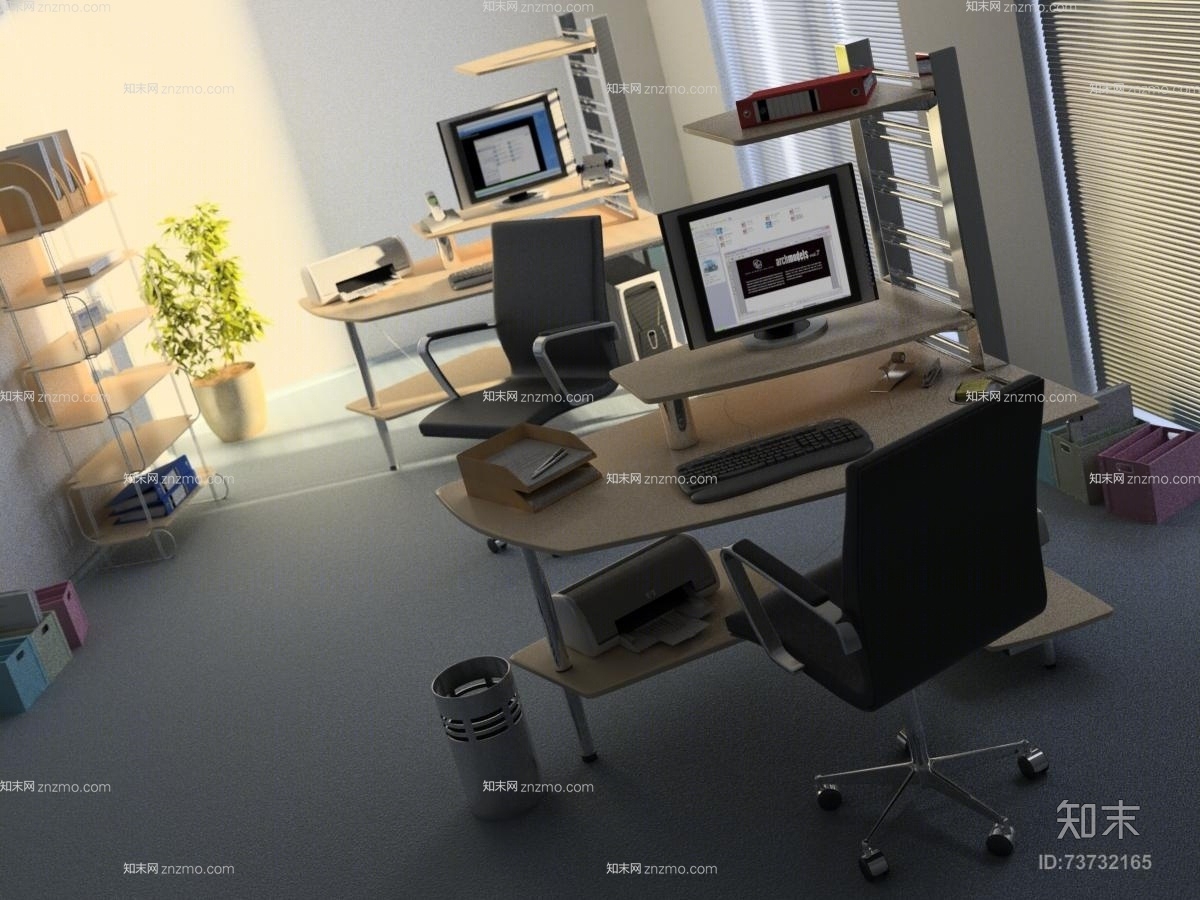 现代办公室3D模型下载【ID:73732165】