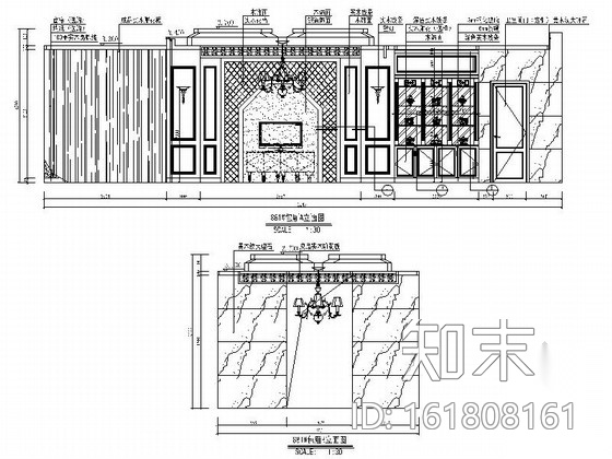 [北京]国际欧式量贩式KTV包厢室内装修图cad施工图下载【ID:161808161】