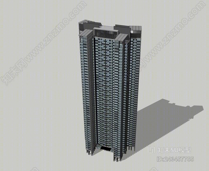 华侨城高层住宅SU模型下载【ID:243457755】