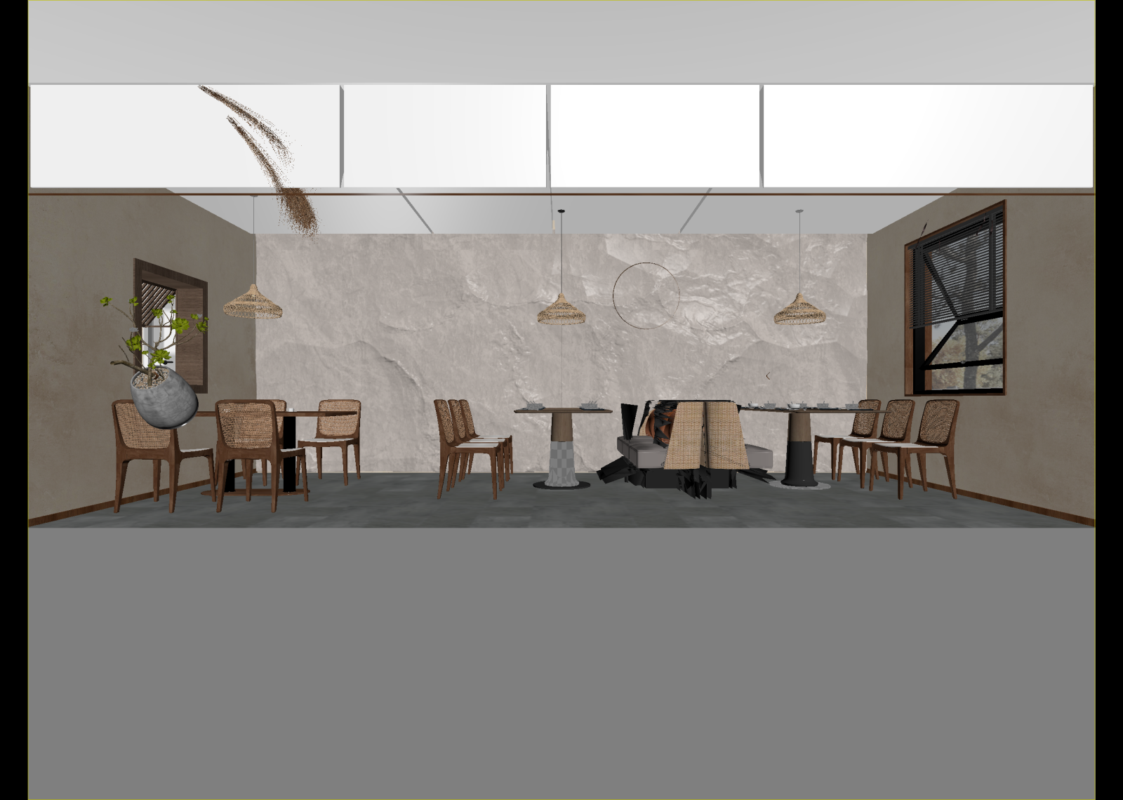侘寂咖啡厅3D模型下载【ID:1214438821】