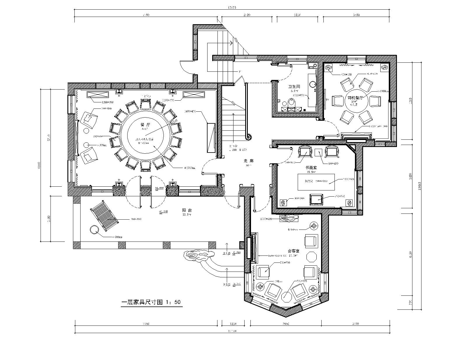 [河北]沈钧儒故居-3三层别墅室内装修CAD施工图下载【ID:160474194】