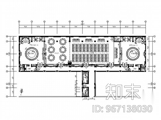 某豪华中餐厅室内装修施工图（含效果）cad施工图下载【ID:967138030】