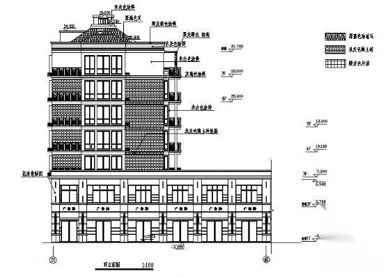 某八层住宅楼建筑方案图cad施工图下载【ID:149852100】