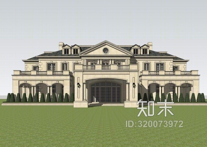 法式会所SU模型下载【ID:320073972】