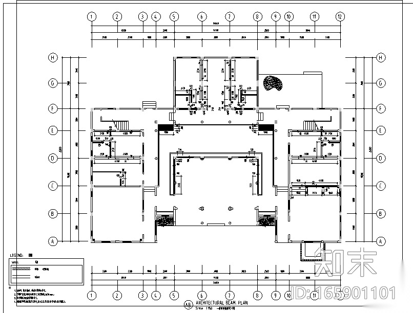 中式风格四居室别墅设计施工图（附效果图）cad施工图下载【ID:165901101】