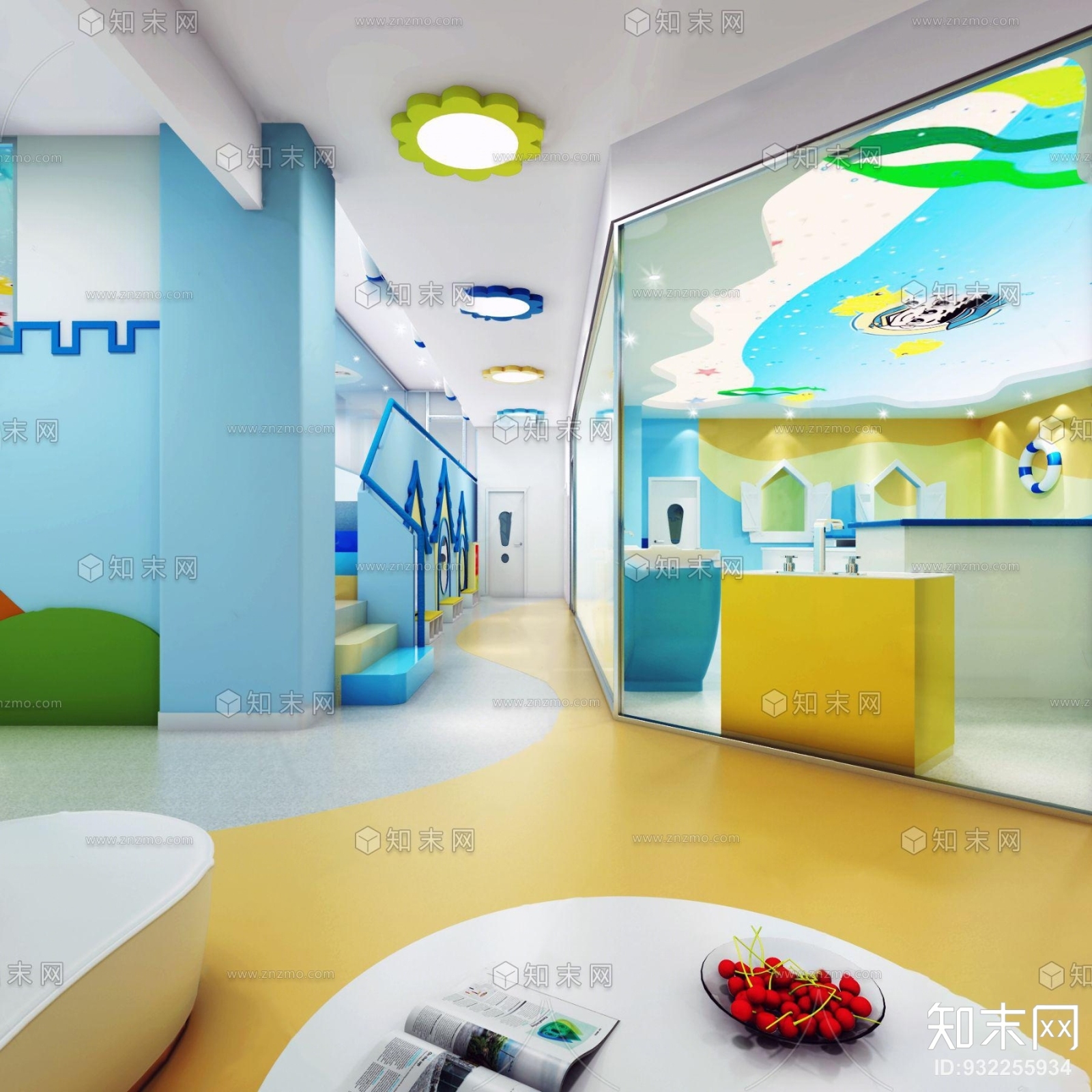 现代儿童游泳馆3D模型下载【ID:932255934】