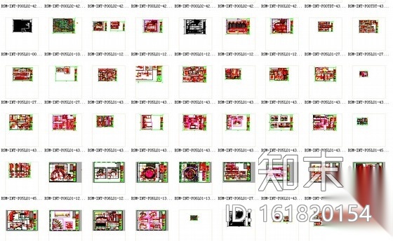 国外知名设计师设计华丽高端娱乐会所室内施工图（含效...施工图下载【ID:161820154】