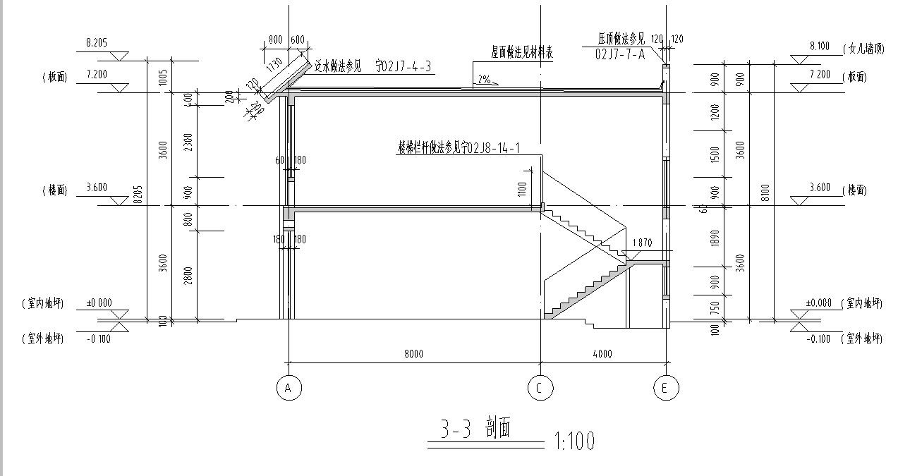 [宁夏]两层框架结构商业楼建筑施工图（含水暖电）施工图下载【ID:167917193】