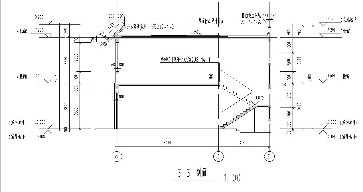 [宁夏]两层框架结构商业楼建筑施工图（含水暖电）施工图下载【ID:151453196】