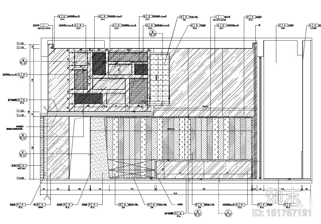 [贵州]现代风格办公室内装饰施工图cad施工图下载【ID:161767191】