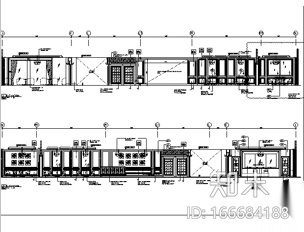 某法式餐厅及雪茄吧室内设计施工图（含方案、效果图）cad施工图下载【ID:166684188】