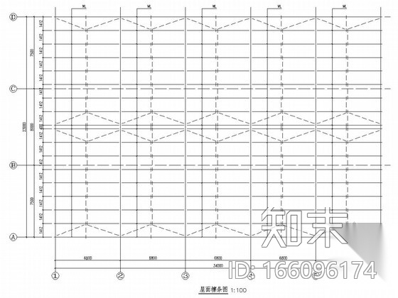[室内篮球场]单层门式刚架建筑及结构图cad施工图下载【ID:166096174】