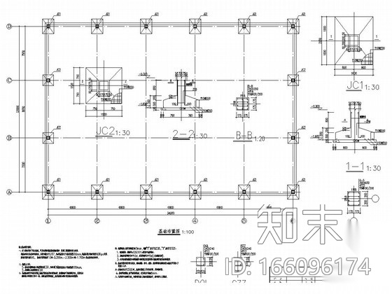 [室内篮球场]单层门式刚架建筑及结构图cad施工图下载【ID:166096174】