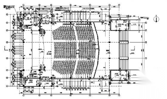 某高中学校报告厅建筑施工图cad施工图下载【ID:151556106】