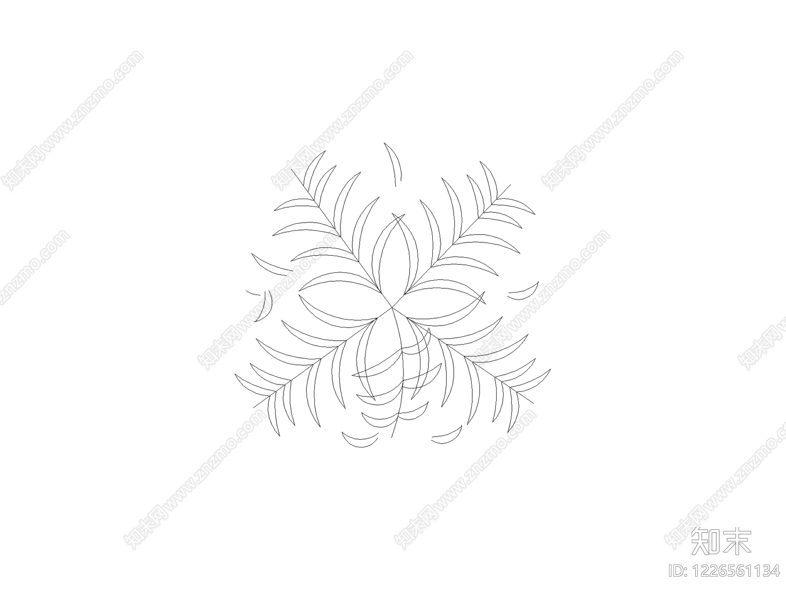 现代绿植CAD图纸