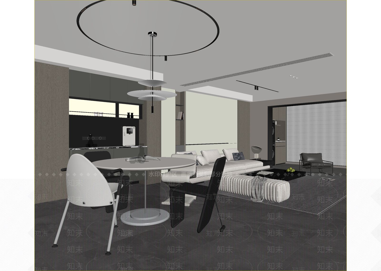 意式客餐厅3D模型下载【ID:1215193895】