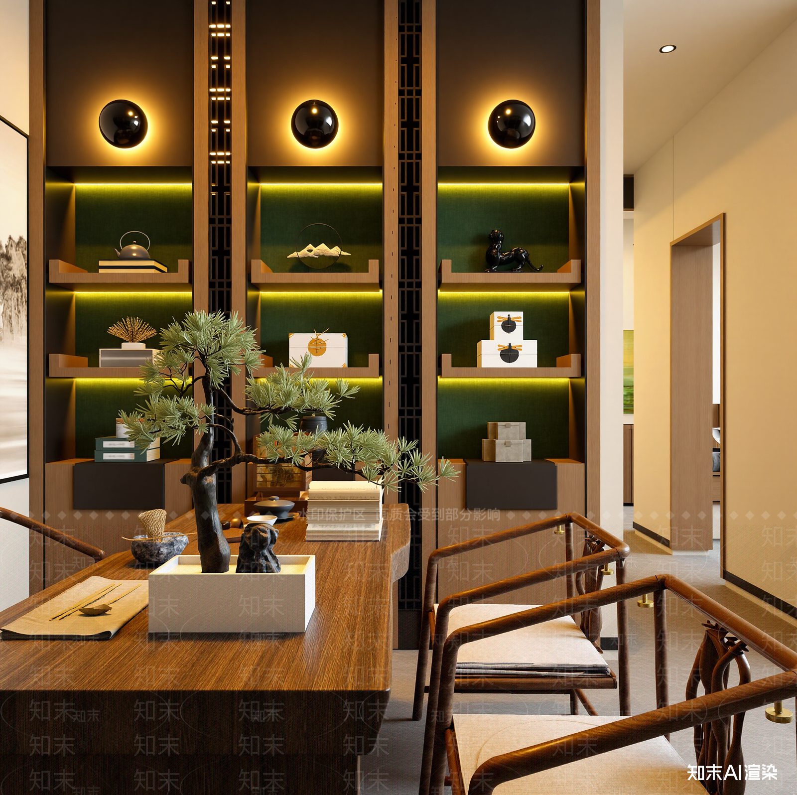 茶馆3D模型下载【ID:1214096324】