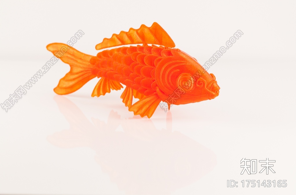漂亮的锦鲤3d打印模型下载【ID:175143165】