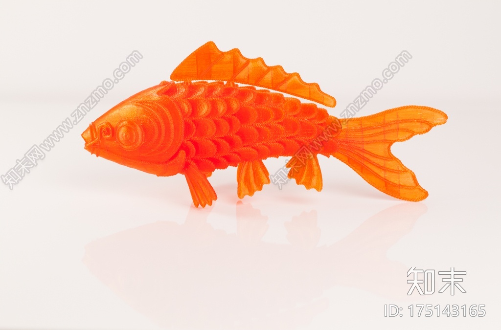 漂亮的锦鲤3d打印模型下载【ID:175143165】