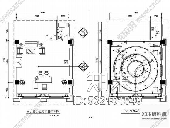 施工图总经理办公室装修设计图cad施工图下载【ID:532101840】