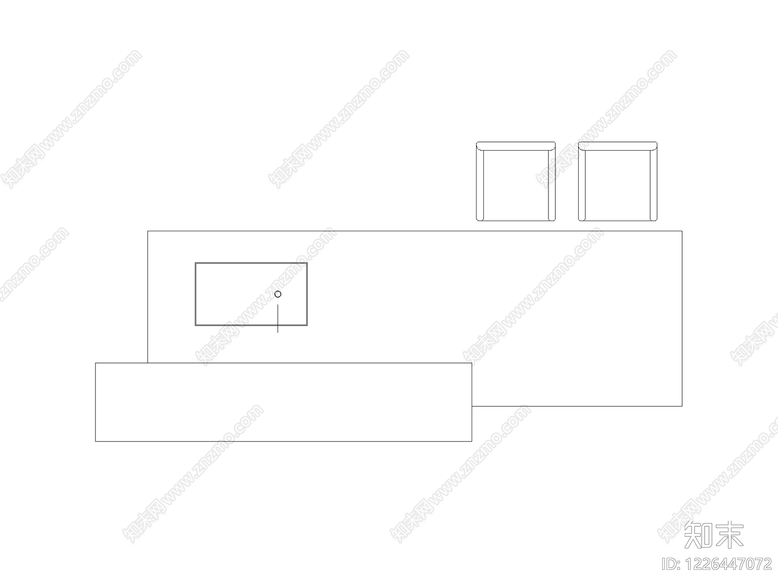 现代桌子CAD图纸