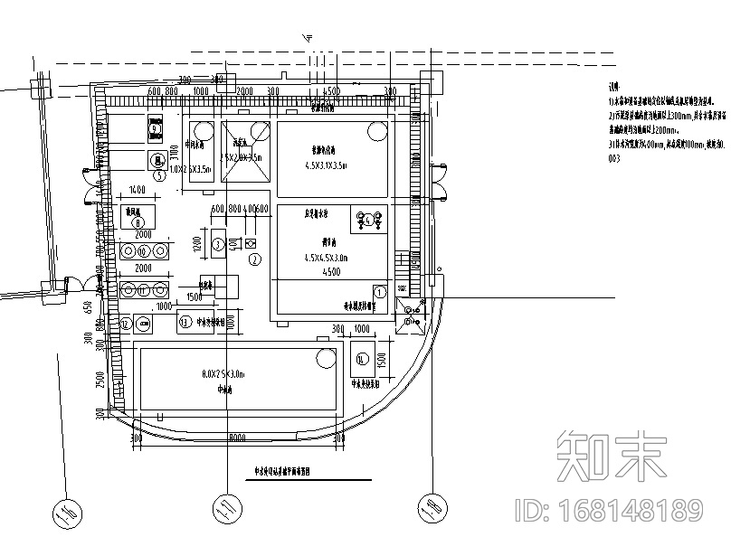 上海某商务大楼中水处理站建筑给排水图纸（CAD）施工图下载【ID:168148189】