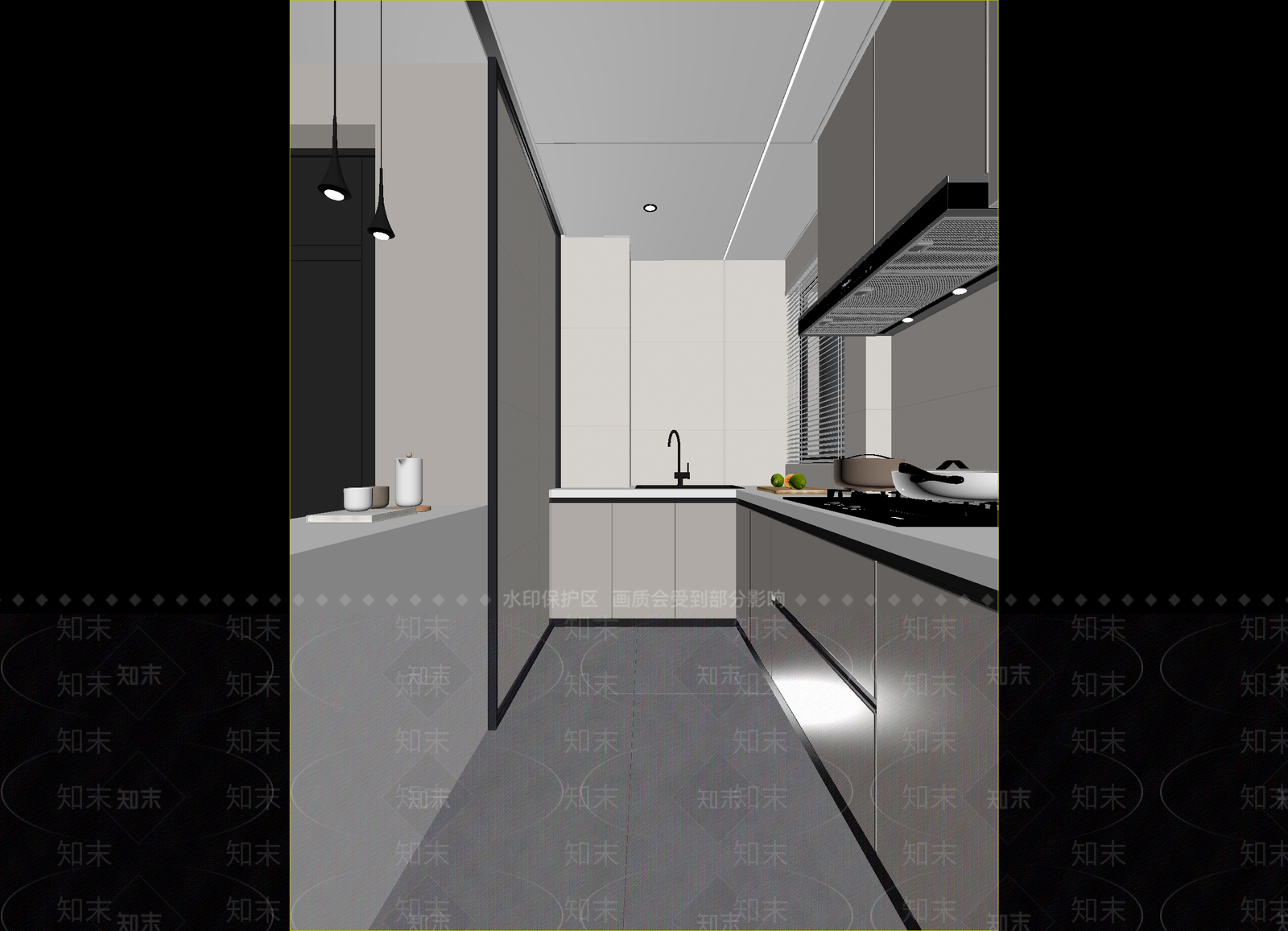 现代封闭式厨房3D模型下载【ID:1215159250】