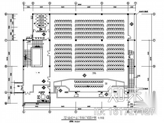 超大会议室装饰设计装修图cad施工图下载【ID:161727127】