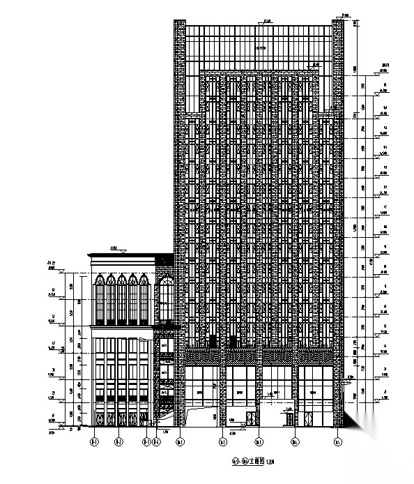 [江苏]高层商业建筑施工图(通过报规、审图办版全套施...施工图下载【ID:166204155】