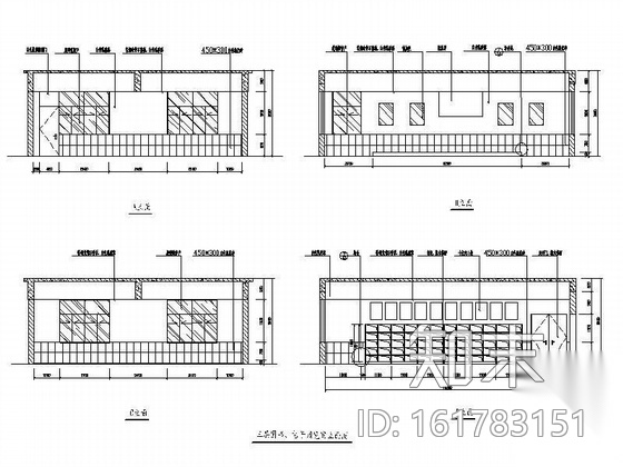消防站办公大楼室内装饰施工图(装饰.水.电)cad施工图下载【ID:161783151】