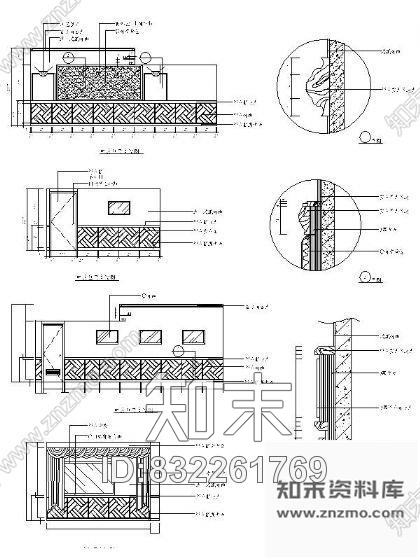 图块/节点中式包房立面详图cad施工图下载【ID:832261769】