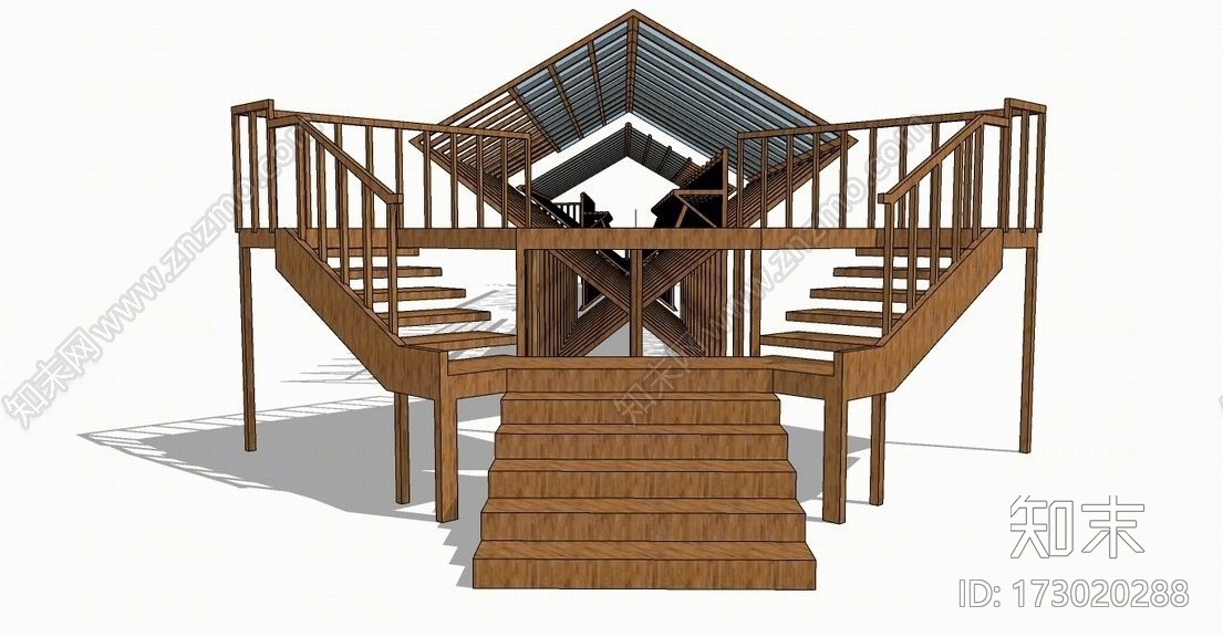 景观廊架SU模型下载【ID:173020288】