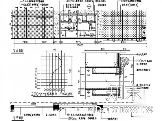 [广东]某时尚名品展厅室内装修施工图（含效果）cad施工图下载【ID:161688139】